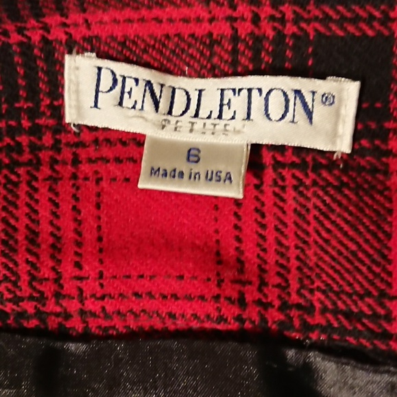 Vintage Pendleton Wool Skirt - Red Plaid - Picture 2 of 3